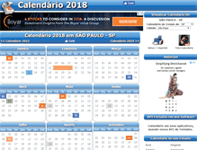 Tablet Screenshot of calendario-feriado.com.br